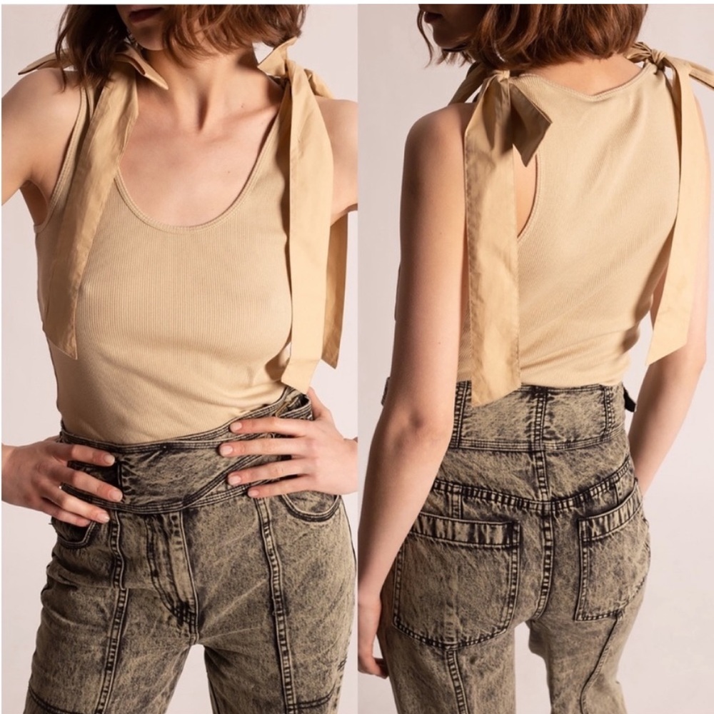 Ulla Johnson Bailey Tank Top, Beige Size M